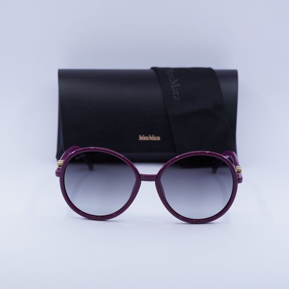 MaxMara EMME15 MM0065 75B Round Sunglasses - Fuxia/Smoke Gradient - Picture 5 of 11